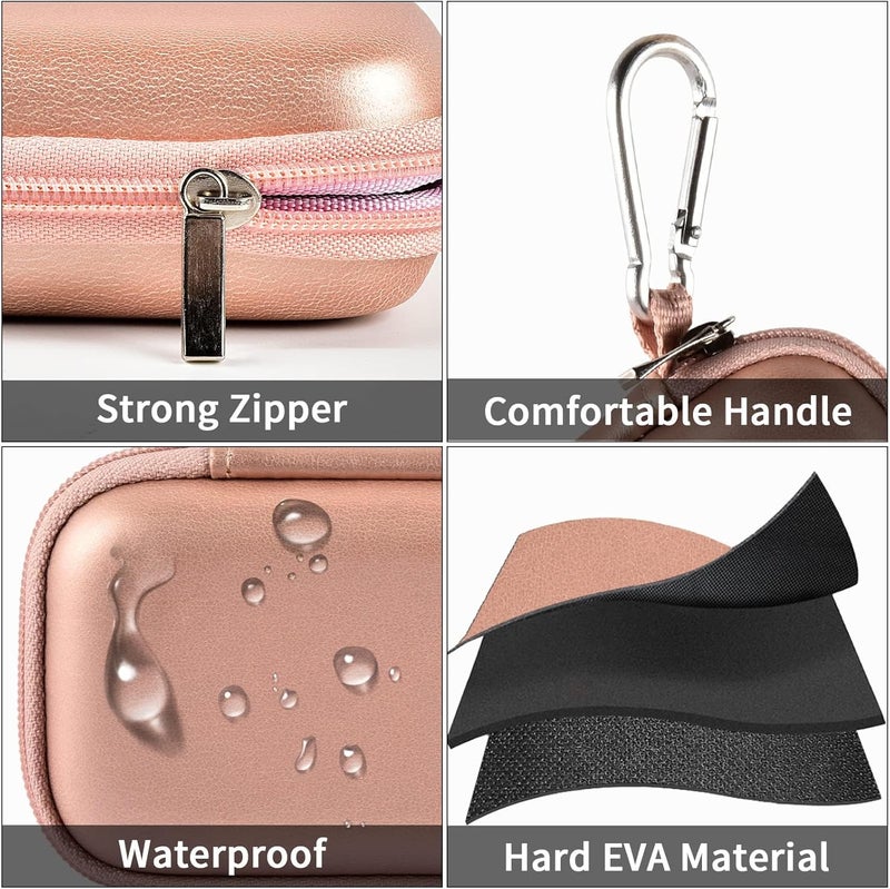 GWCASE Hard Case Compatible with SanDisk Extreme PRO 500GB 1TB 2TB 4TB Portable External SSD. Carrying Travel Holder for Crucial X8 Solid State Drive (Box Only)-Rose Gold - Image 4